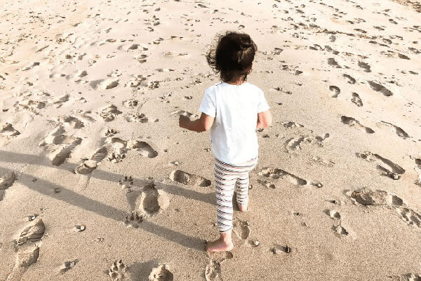 Outdoor Activities - Sandy Beach Footprints